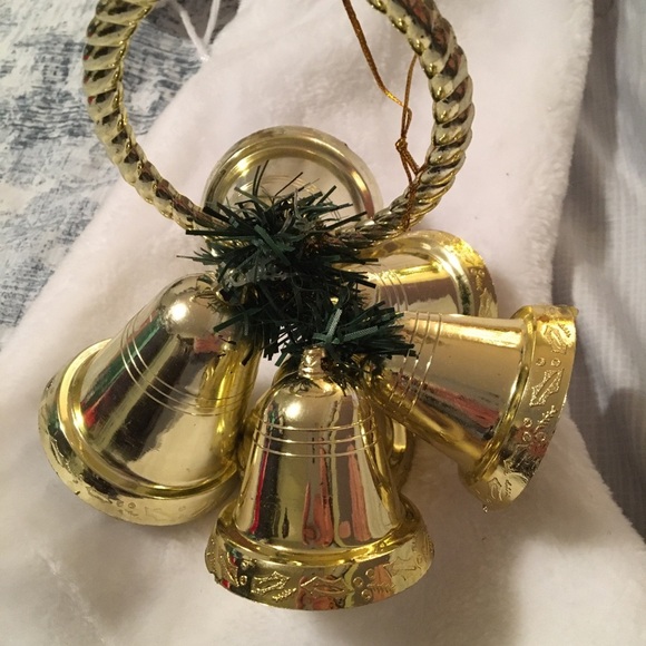 Festive Gold Bell Ornament Set - Picture 2 of 2